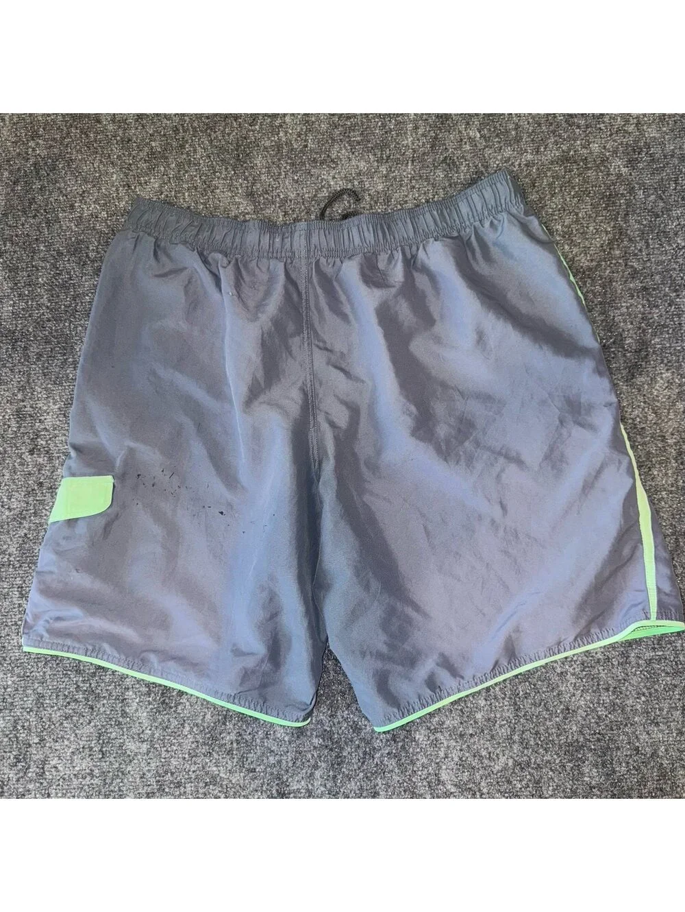 Nike Cyan Accent Lined Swim Trunks Mens LG Vtg y2k 90s Rare